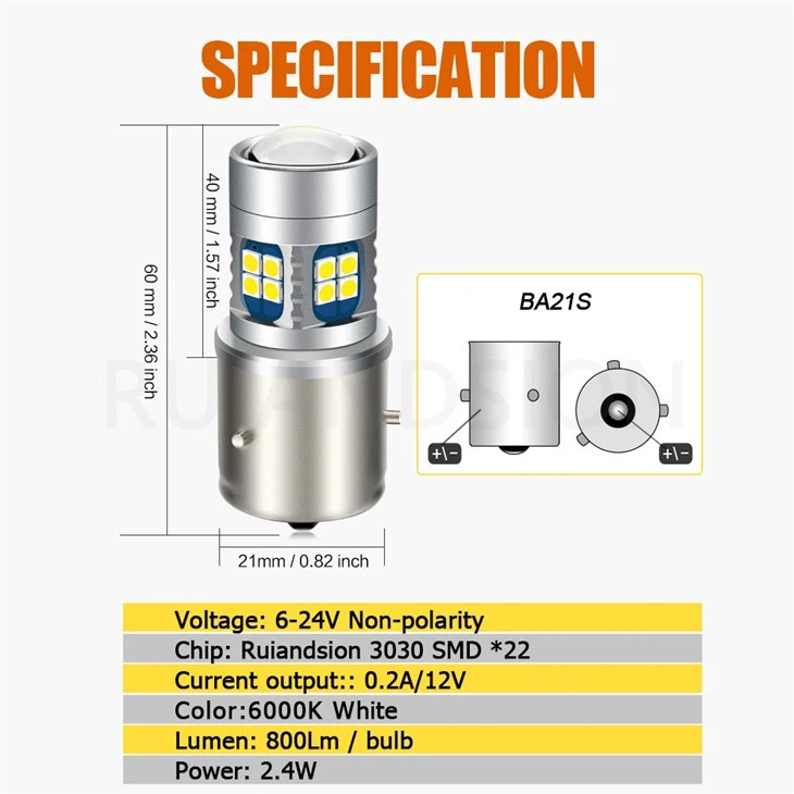 Ruiandsion BA21S Super Bright 6V Motorcycle Headlight Bulb Free Sample 6-24V White Ruiandsion BA21S Super Bright 6V Motorcycle Headlight Bulb Free Sample 6-24V White